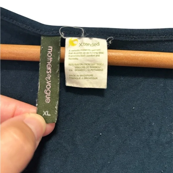 Mothers en Vogue teal and Gray Chevron Midi maternity Dress size xl extra large - Picture 3 of 3